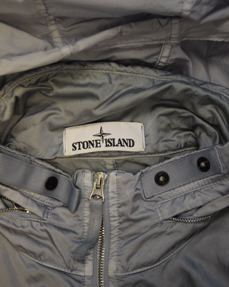 Stone Island Nylon Raso-TC Gilet Silver/Blue detail view