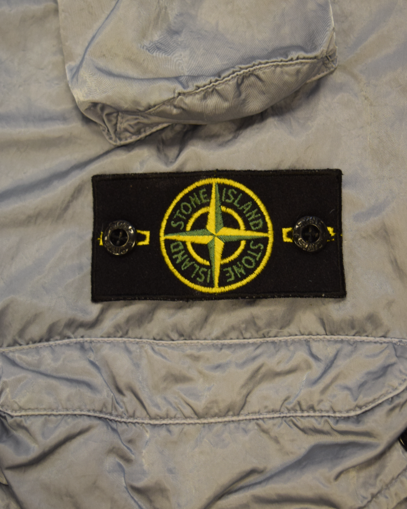 Stone Island Nylon Raso-TC Gilet Silver/Blue detail view