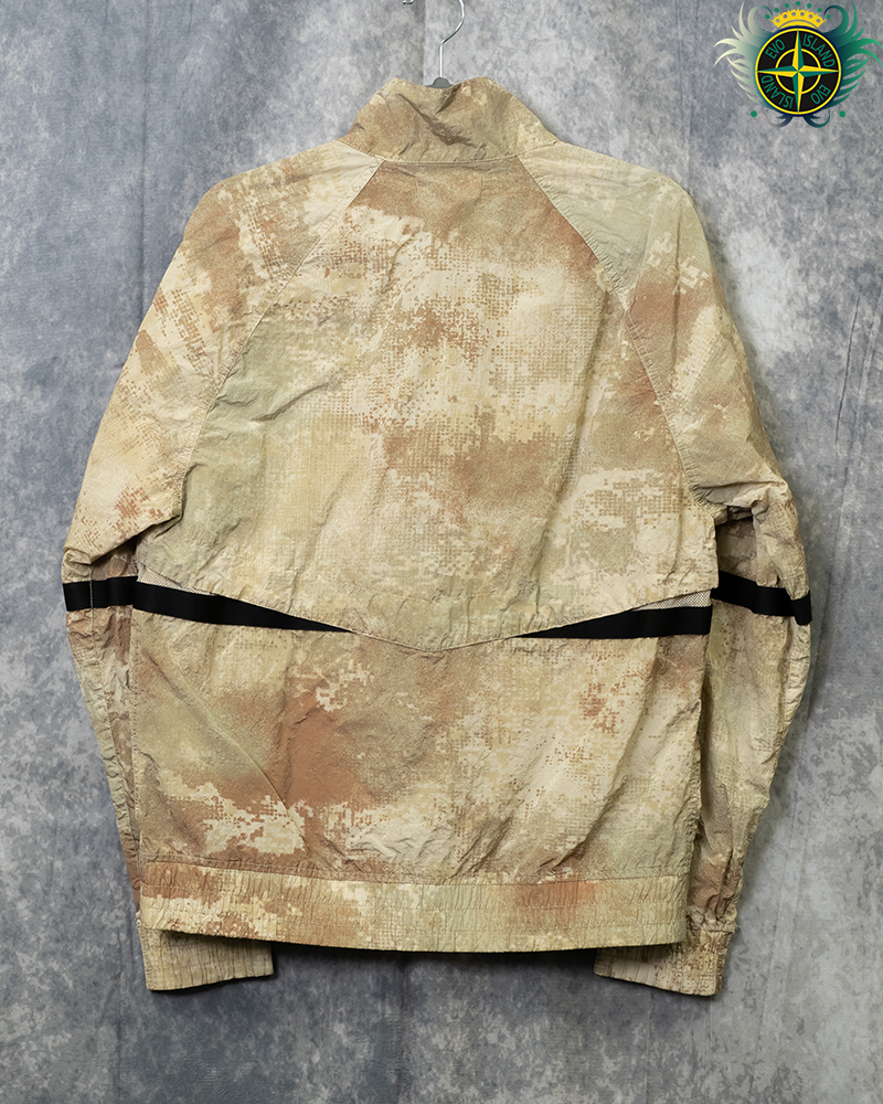 Stone Island Desolving Grid Camo Nylon Jacket Beige - M