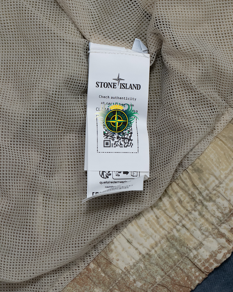 Stone Island Desolving Grid Camo Nylon Jacket Beige - M