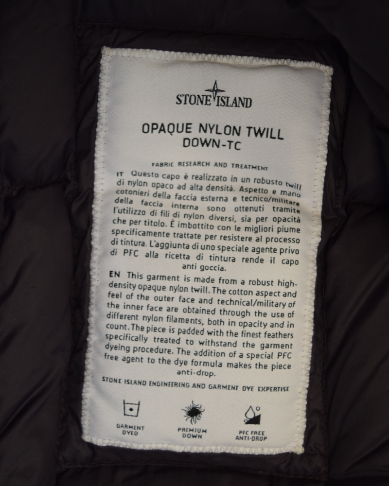 Stone Island Opaque Nylon Twill Down TC Purple detail view
