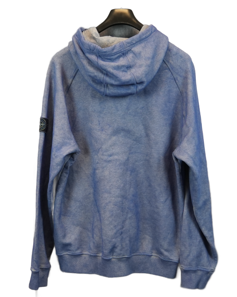 Stone Island Dust Treatment Hoodie Blue back view
