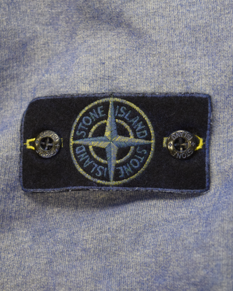 Stone Island Dust Treatment Hoodie Blue detail view