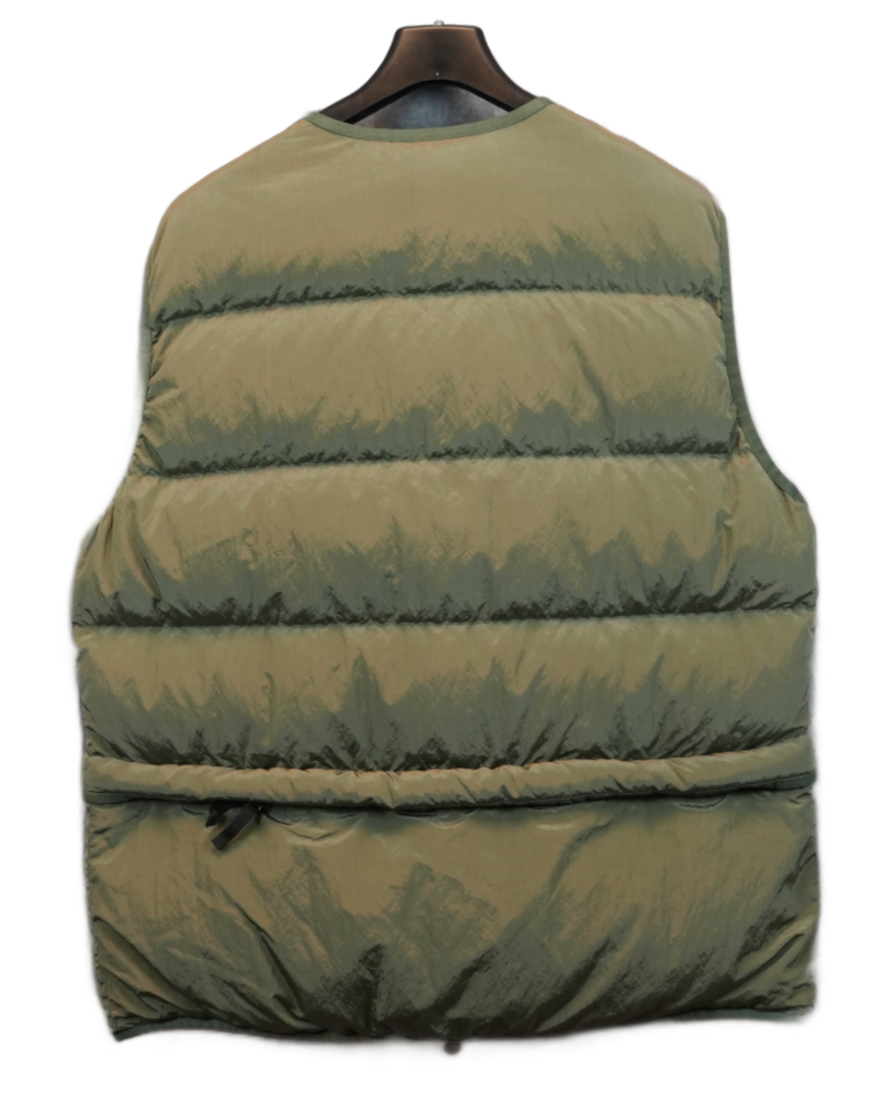 Stone Island Nylon Metal Centre Badge Gilet  Green back view