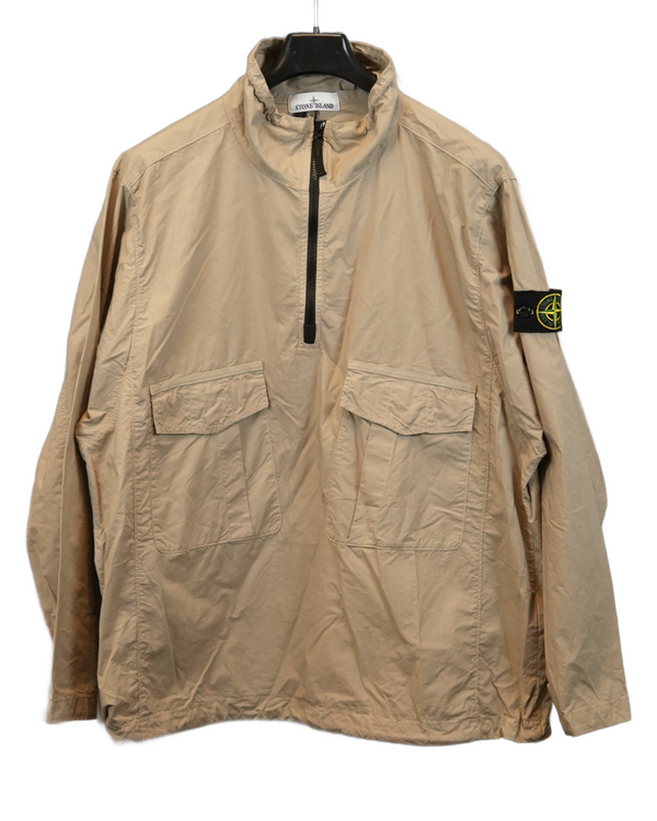 Stone Island 1/4 Zip Smock Beige front view