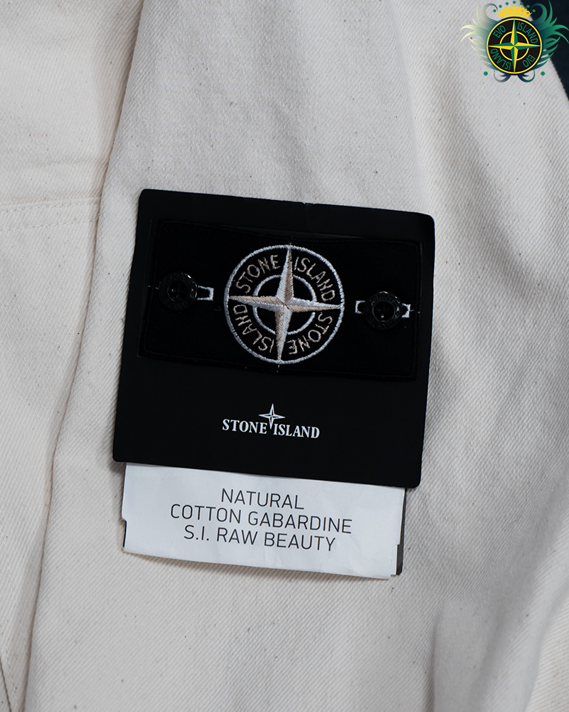 Stone Island Natural Cotton Gabaroine S.I Raw Beauty Jacket Cream - L