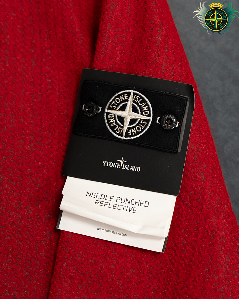 Stone Island Needle Punched Reflective Jacket Red - M