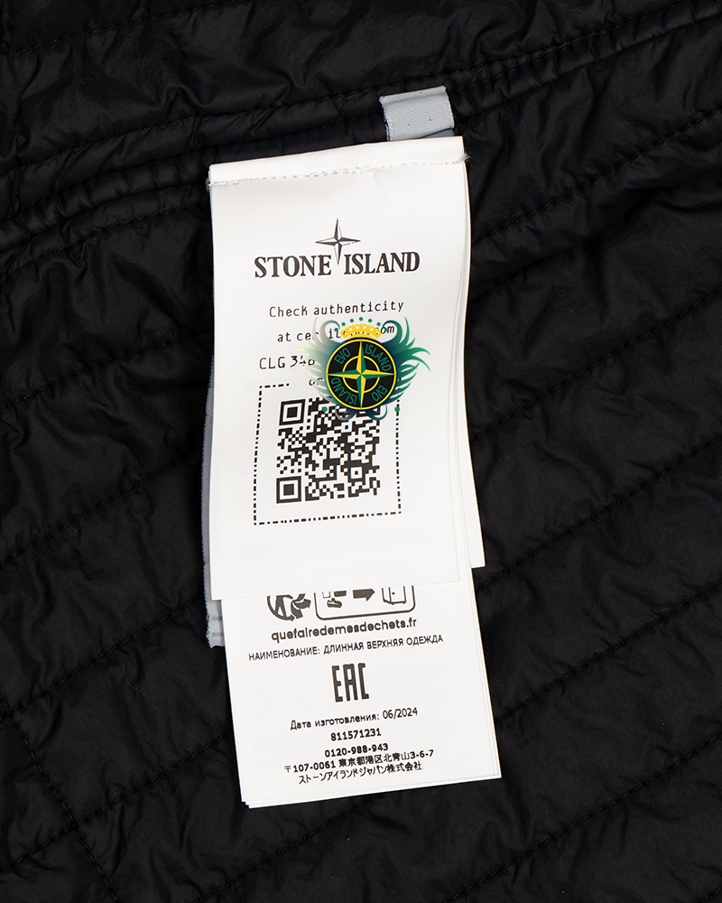 Stone Island Glass Cover-TC Coat Black - L