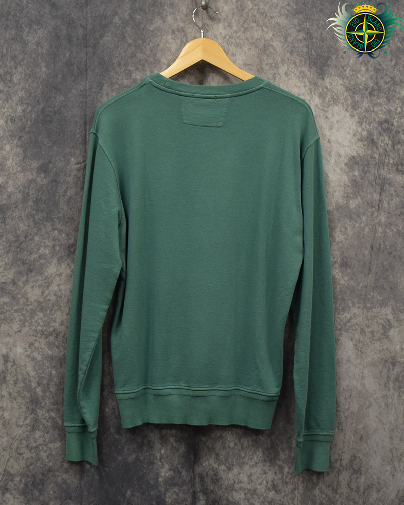 C.P Company Chest Logo Crewneck Green