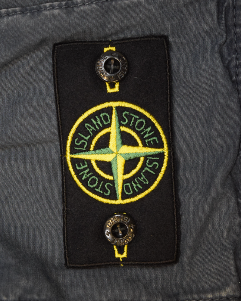 Stone Island Washed Look Cargo Shorts Blue detail view