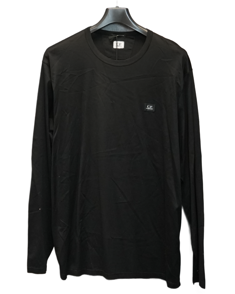 C.P. Company Long Sleeve T-Shirt black front view