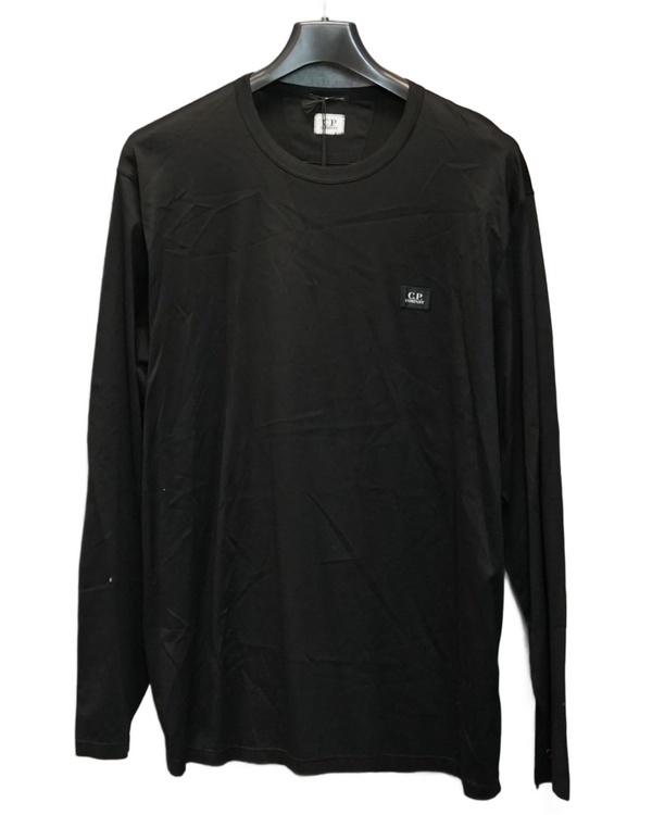 C.P. Company Long Sleeve T-Shirt black front view