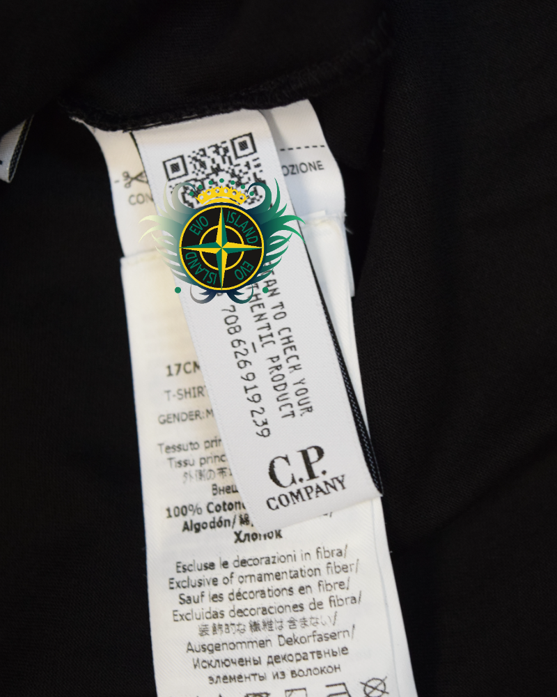 C.P. Company Long Sleeve T-Shirt black detail view