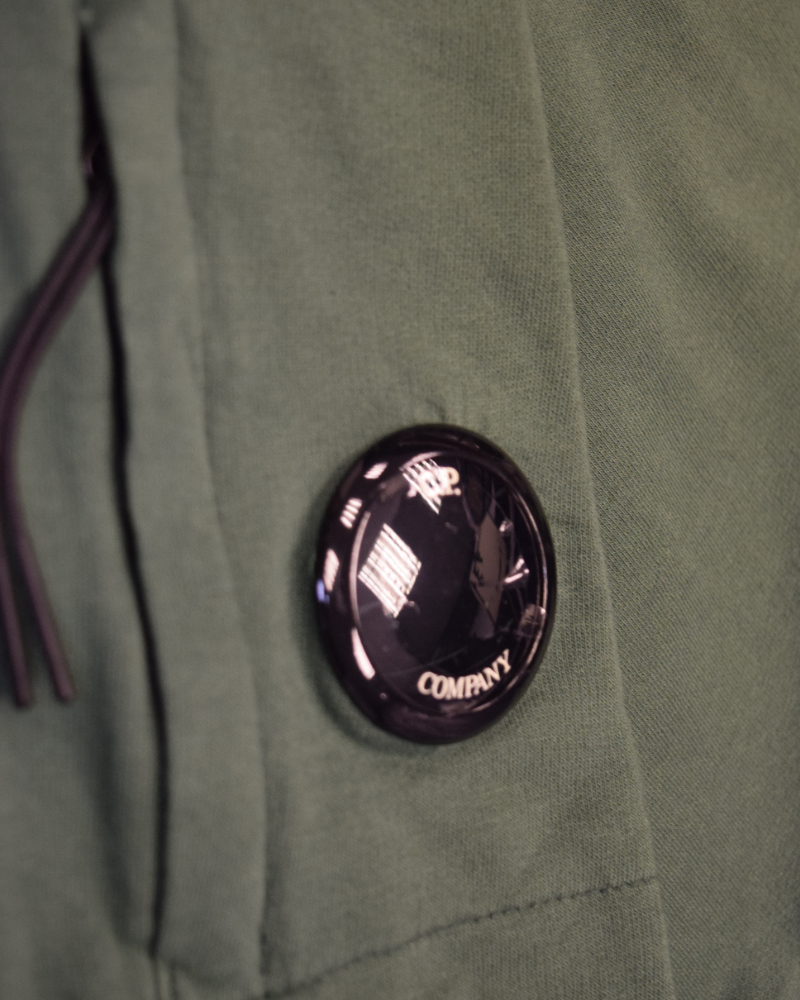 C.P. Company 1/4 Zip Sweatshirt Dark Green detail view