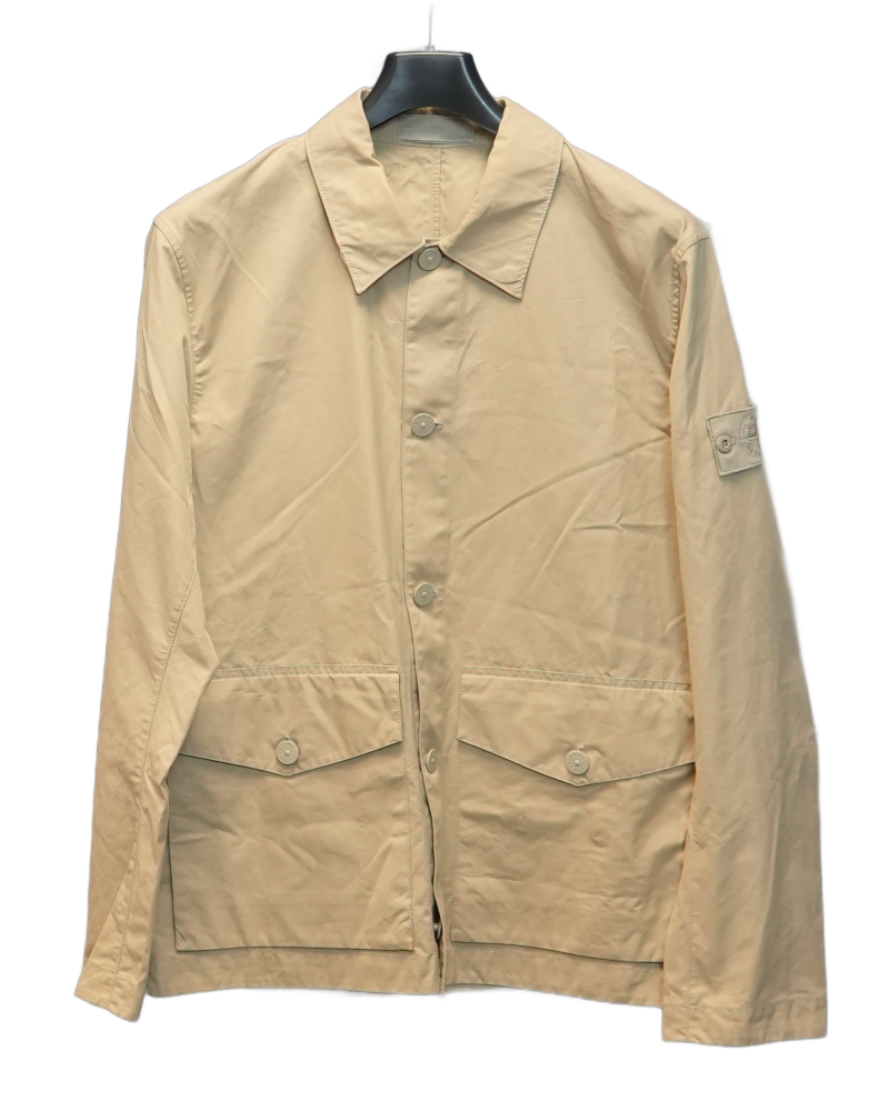 Stone Island O-Ventile Ghost Piece Jacket Beige front view