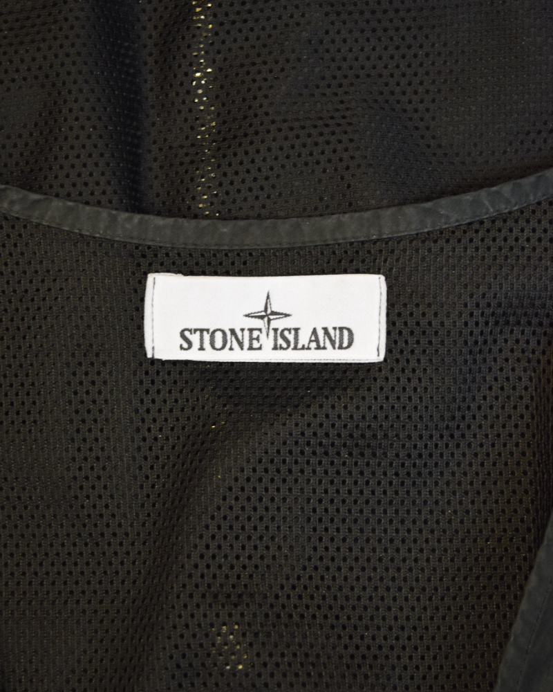 Stone Island David Light-TC Poly Net Gilet Black detail view