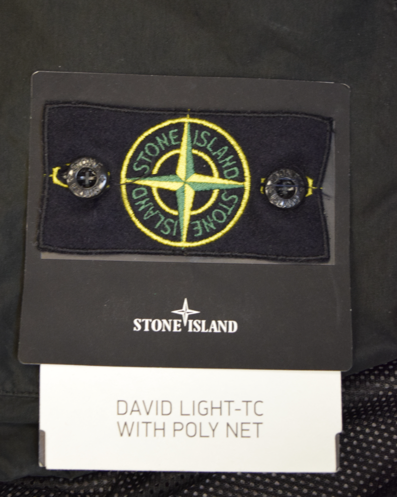 Stone Island David Light-TC Poly Net Gilet Black detail view