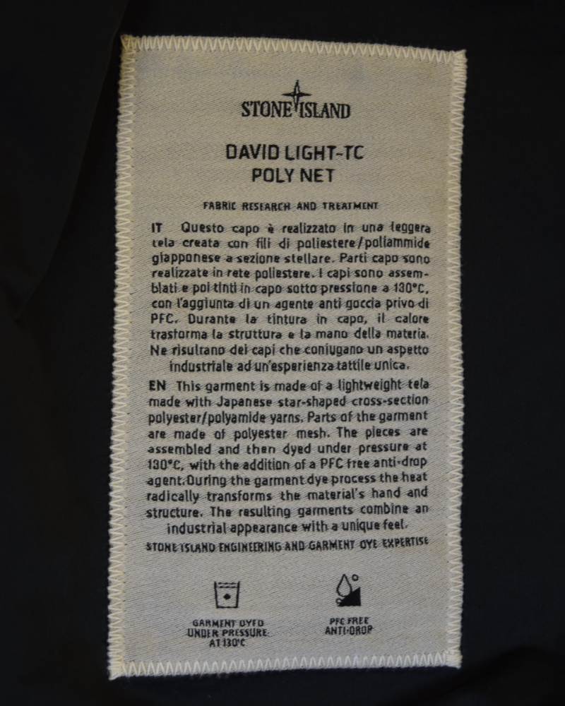Stone Island David Light-TC Poly Net Gilet Black detail view