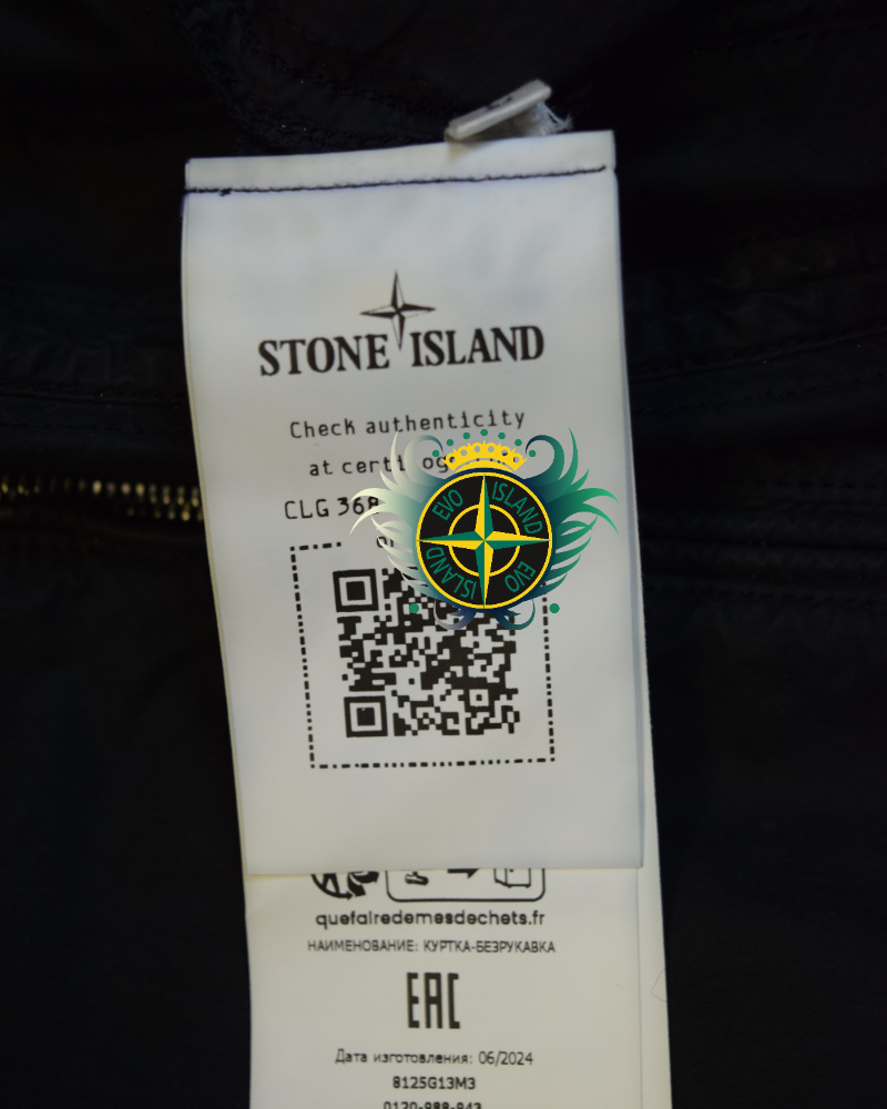 Stone Island David Light-TC Poly Net Gilet Black detail view