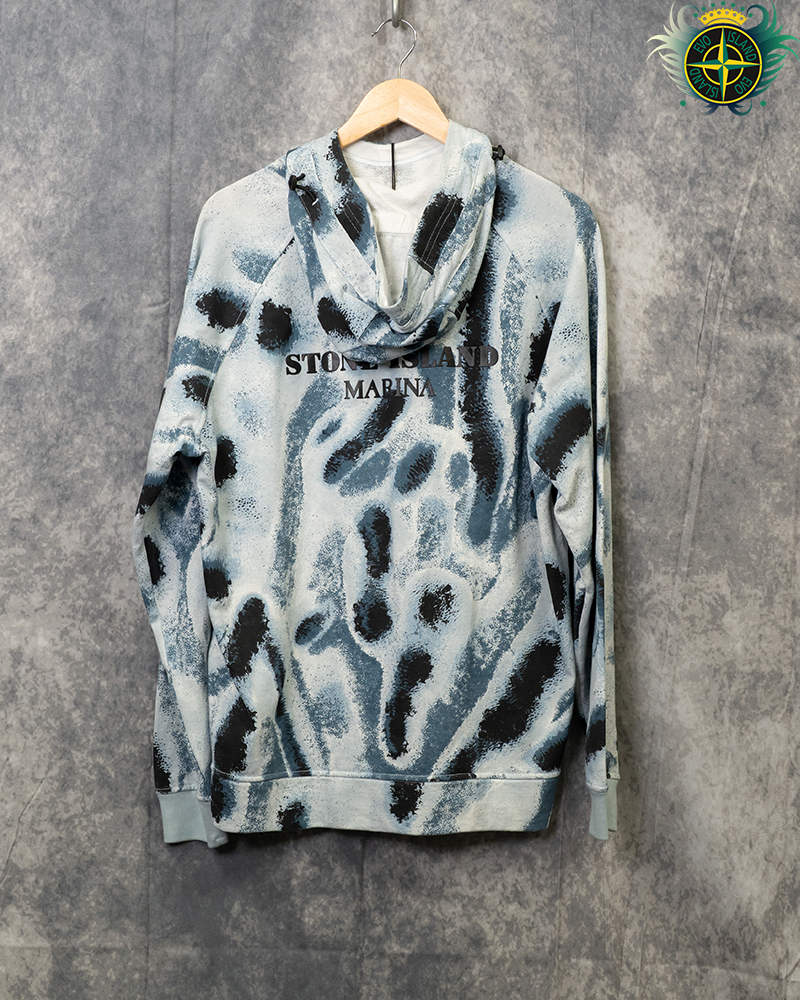 Stone Island Marina Reef Hoodie Blue - L