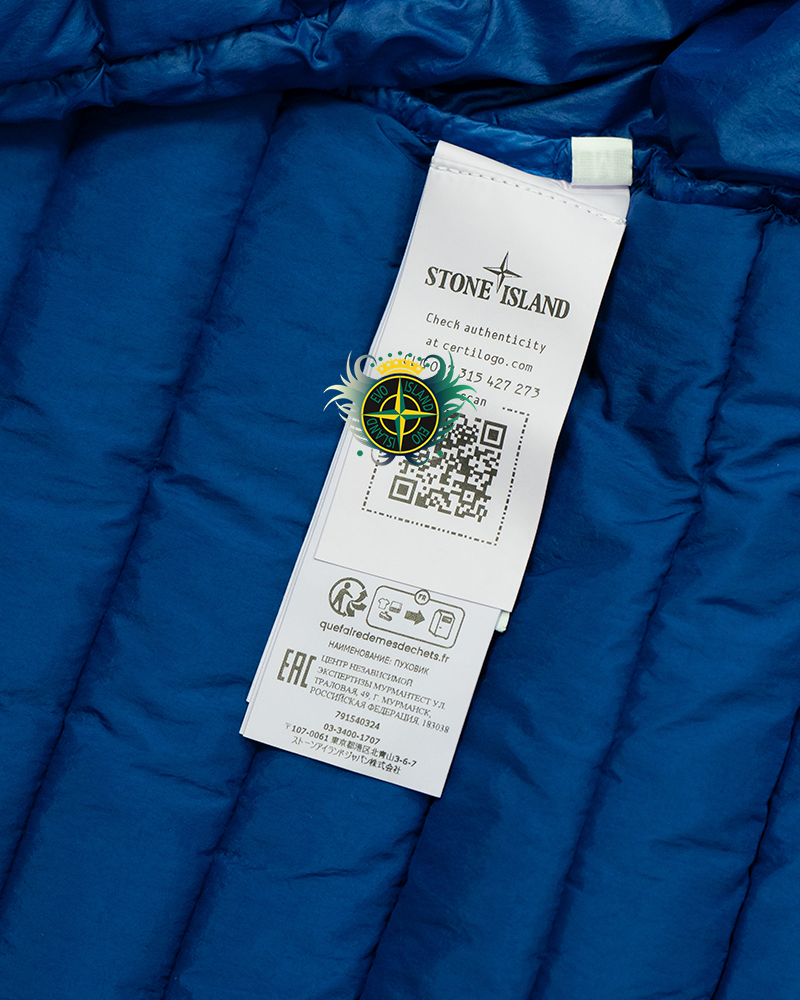 Stone Island Loom Woven Down-TC Jacket Blue - M