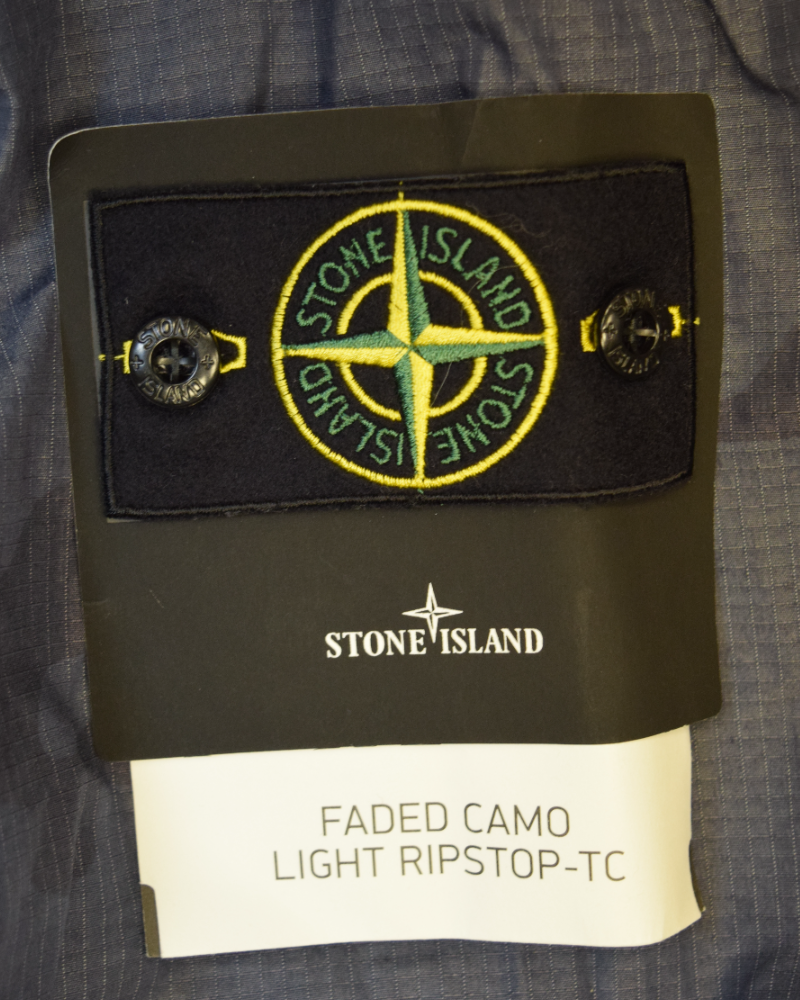 Stone Island Faded Camo Light Ripstop TC Jacket Blue Camo detail view