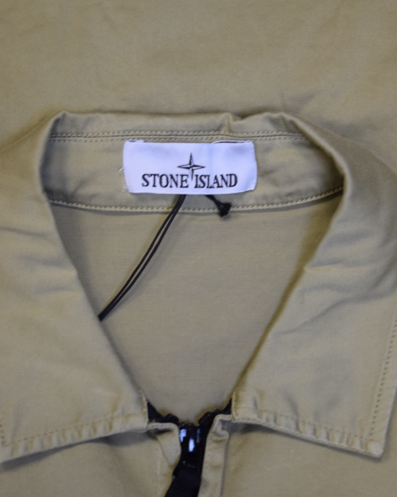 Stone Island Zipup Overshirt Beige detail view