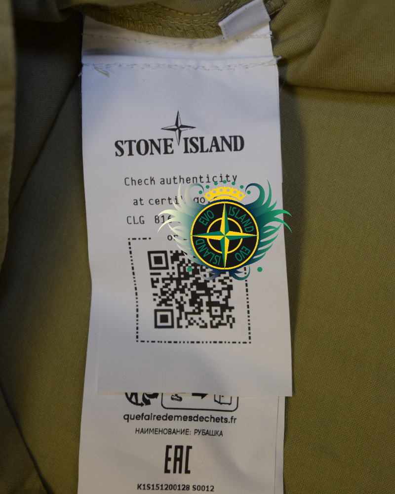 Stone Island Zipup Overshirt Beige detail view