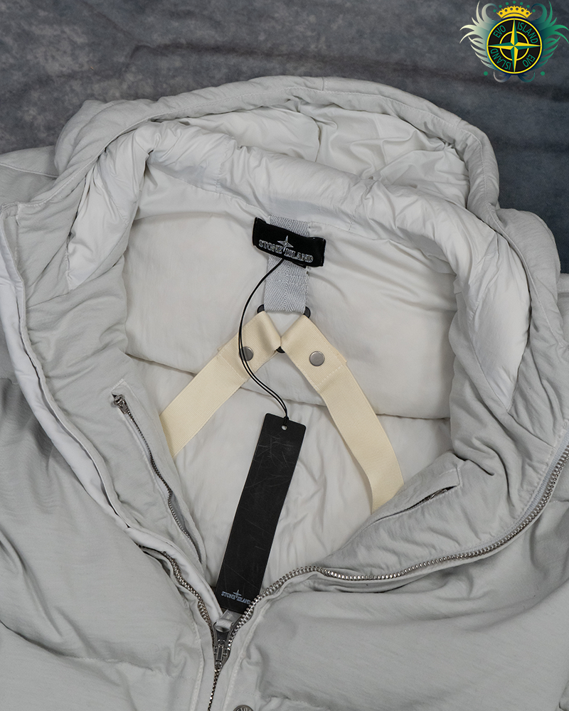 Stone Island Shadow Project High Density R-Nylon Jersey Down Jacket Grey Stone - XL