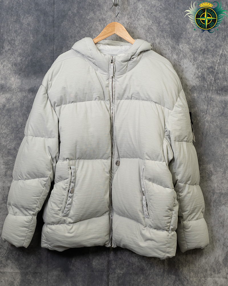 Stone Island Shadow Project High Density R-Nylon Jersey Down Jacket Grey Stone - XL