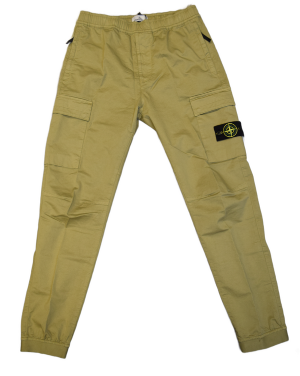 Stone Island Cuffed Cargos Beige front view