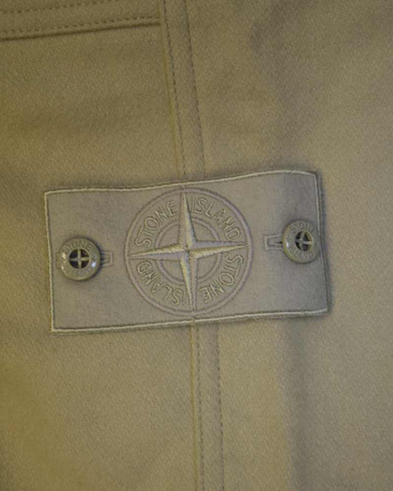 Stone Island Ghost Moleskin Cuffed Joggers Cream detail view