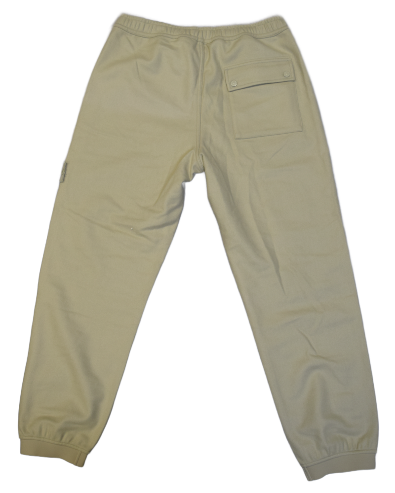 Stone Island Ghost Moleskin Cuffed Joggers Cream back view