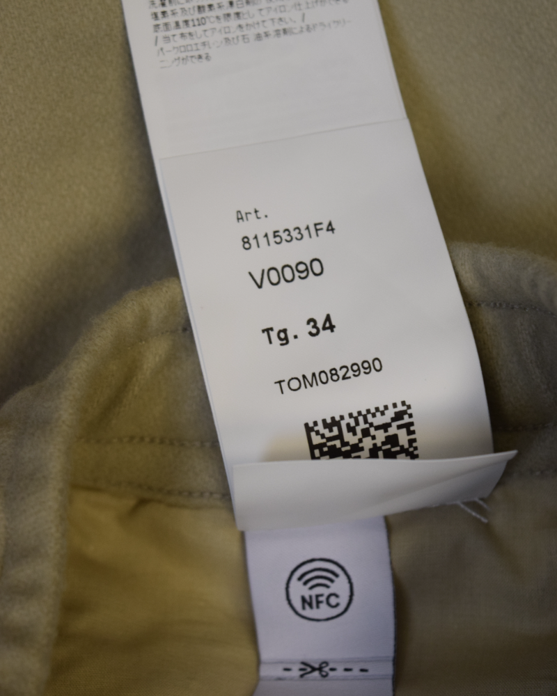 Stone Island Ghost Moleskin Cuffed Joggers Cream detail view