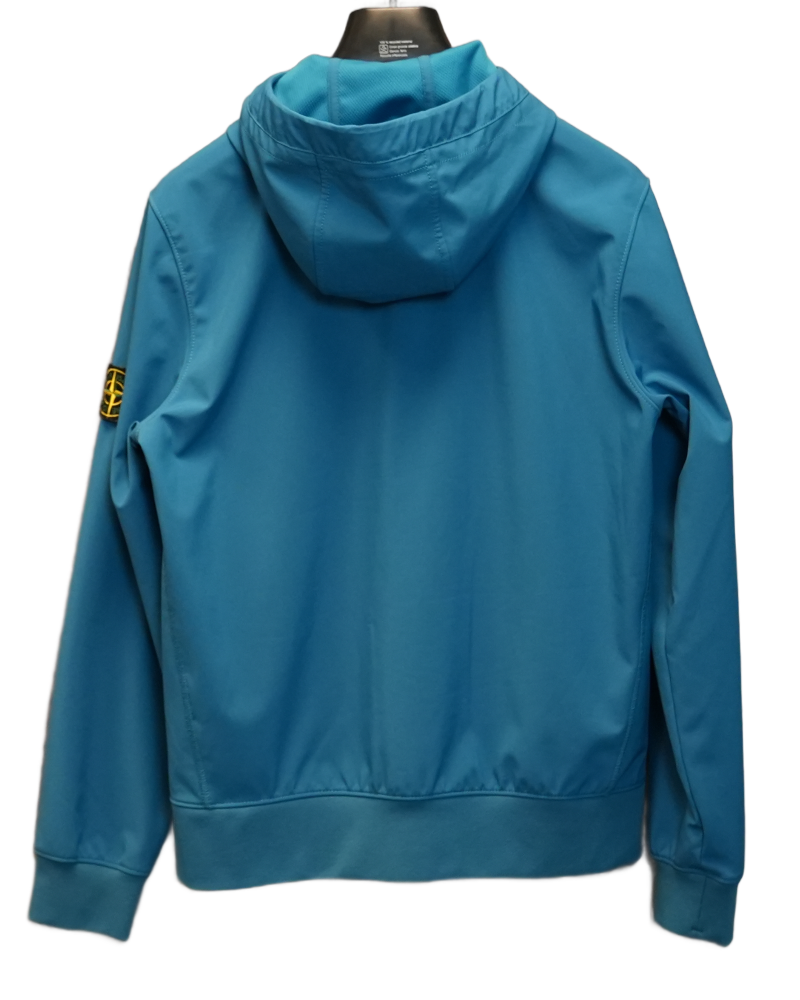 Stone Island Light Soft Shell R Blue back view