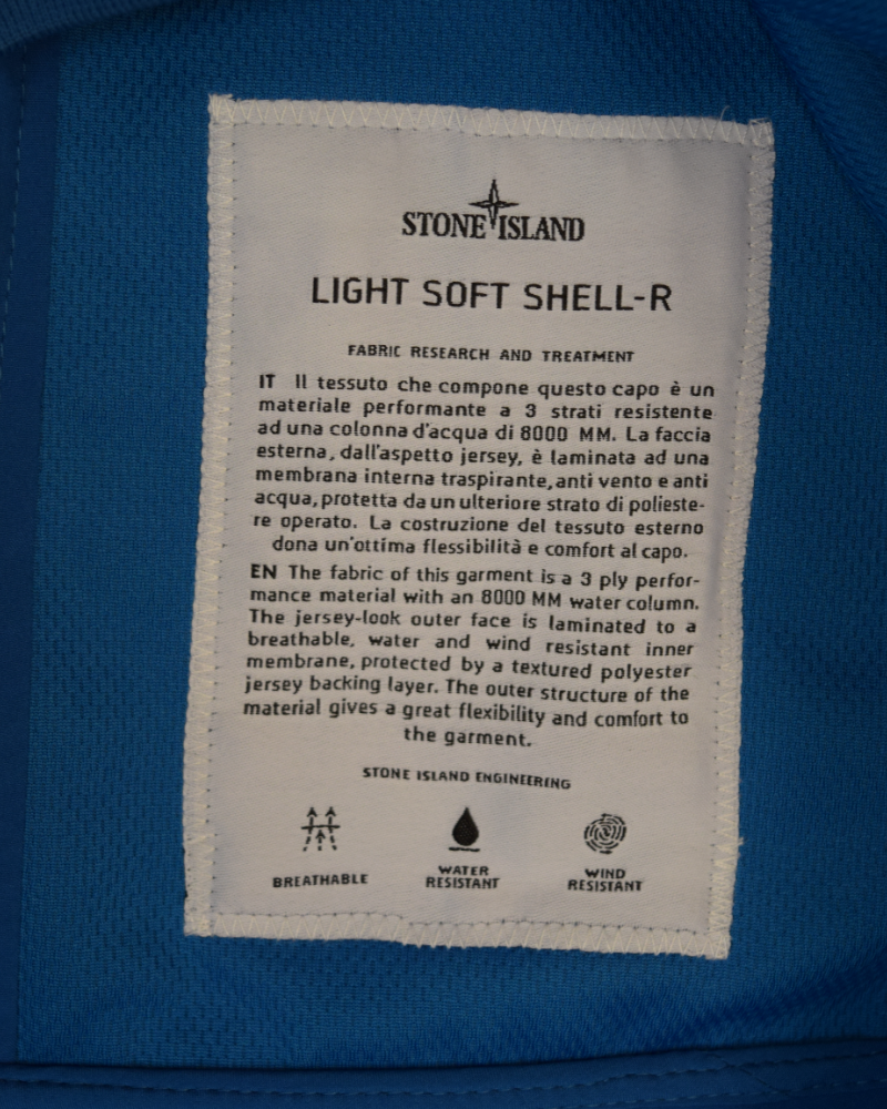 Stone Island Light Soft Shell R Blue detail view