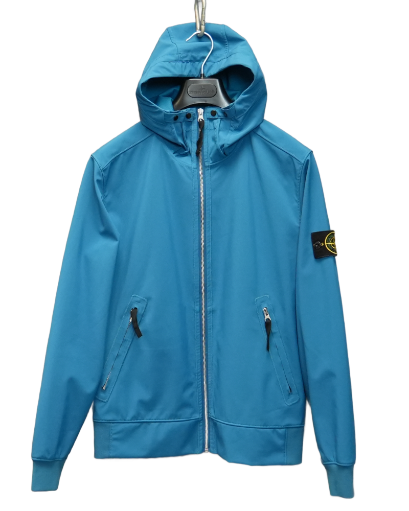 Stone Island Light Soft Shell R Blue front view