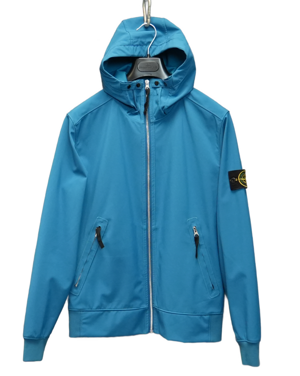Stone Island Light Soft Shell R Blue front view