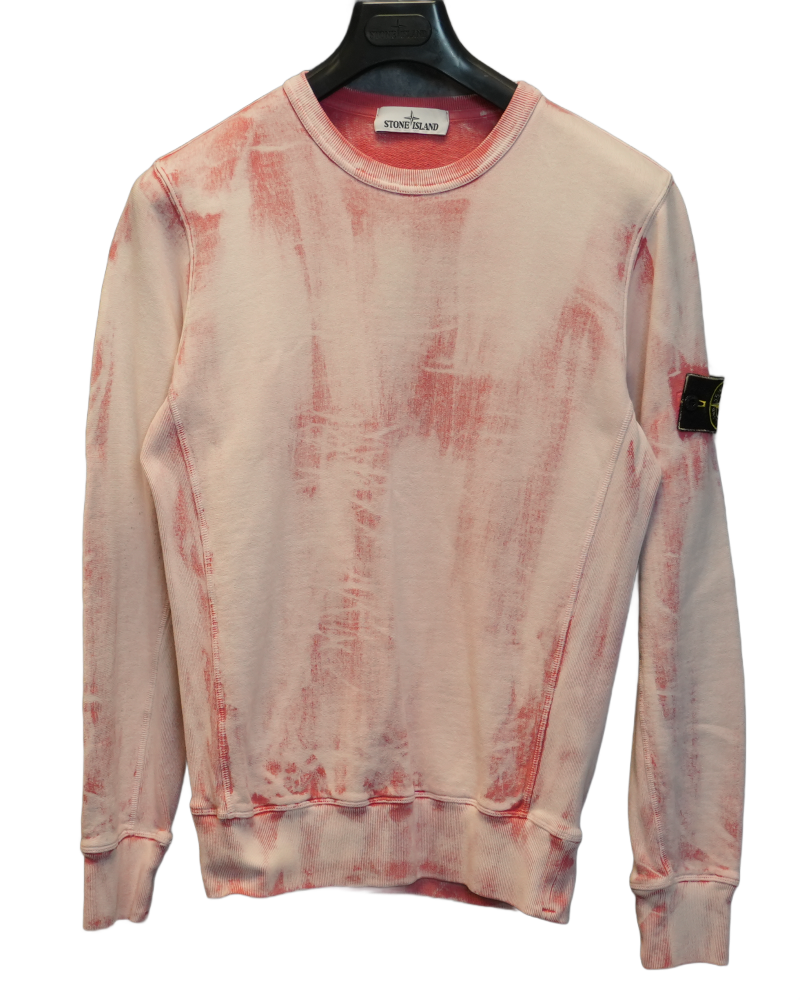 Stone Island Coral Corrosion Crewneck Coral front view