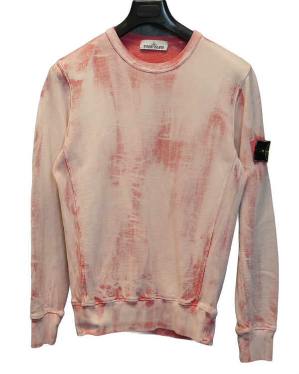 Stone Island Coral Corrosion Crewneck Coral front view