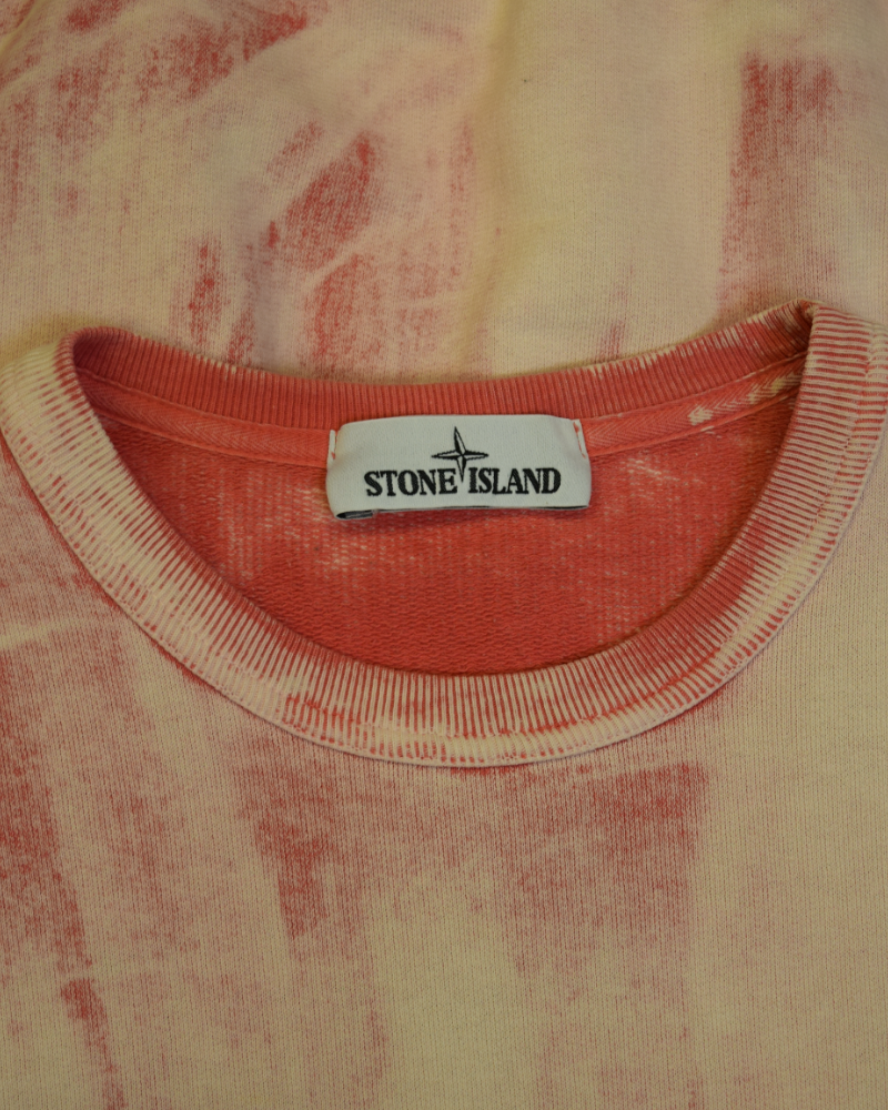 Stone Island Coral Corrosion Crewneck Coral detail view