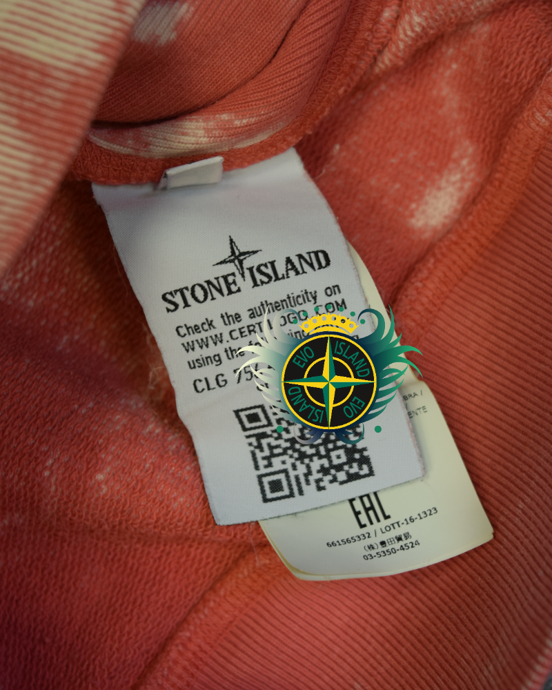 Stone Island Coral Corrosion Crewneck Coral detail view