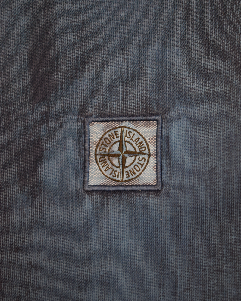 Stone Island Hand Brushed Crewneck Blue detail view