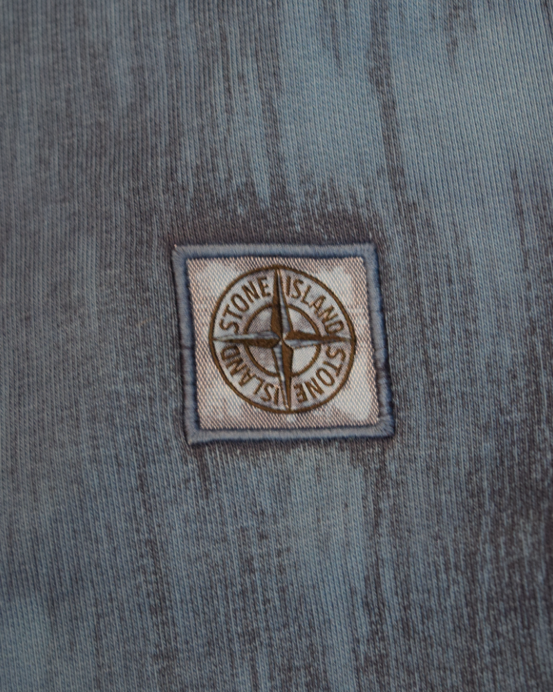 Stone Island Hand Brushed Hoodie Blue detail view