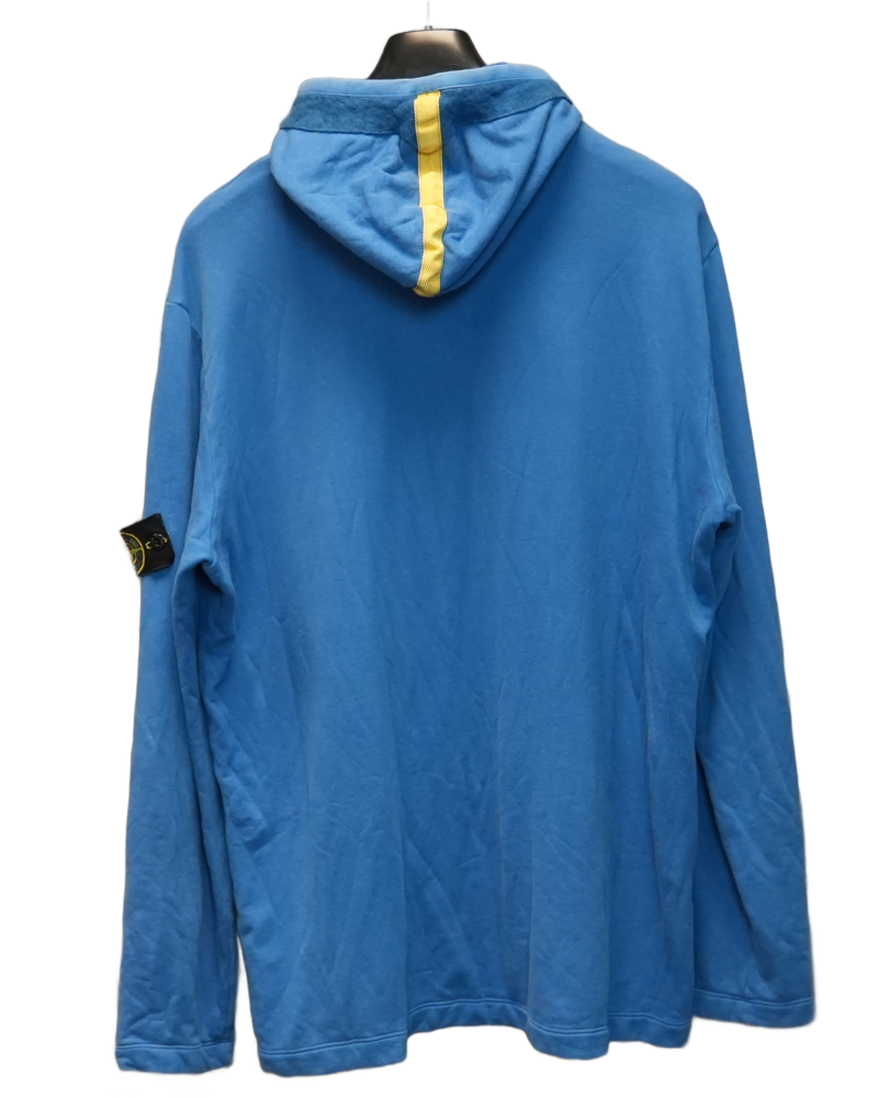 Stone Island Vintage Pull Over Hoodie Blue back view