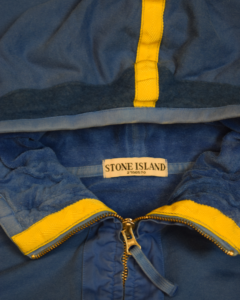 Stone Island Vintage Pull Over Hoodie Blue detail view