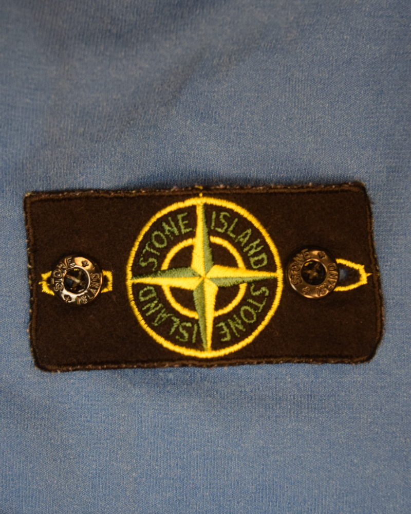 Stone Island Vintage Pull Over Hoodie Blue detail view