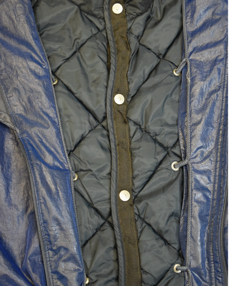 Stone Island Double Mesh Dutch Rope Parka Blue detail view
