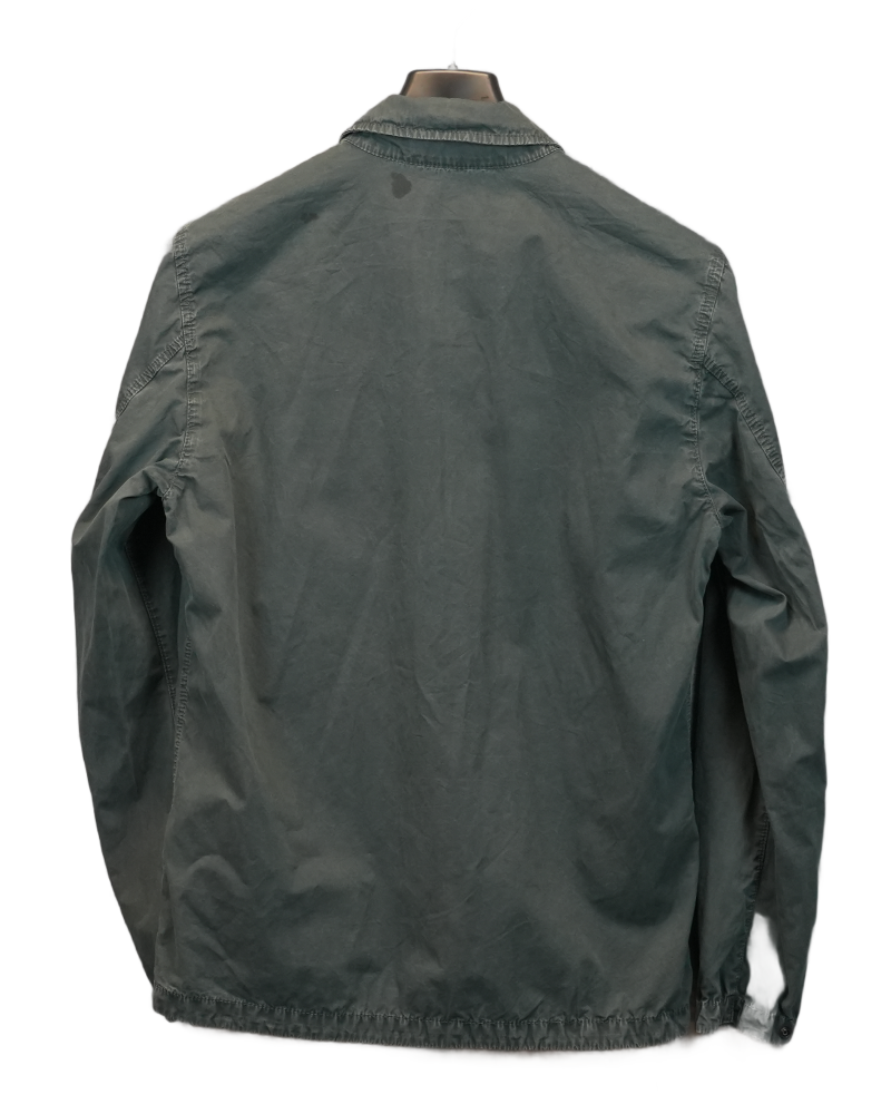 Stone Island Zip Overshirt Green back view