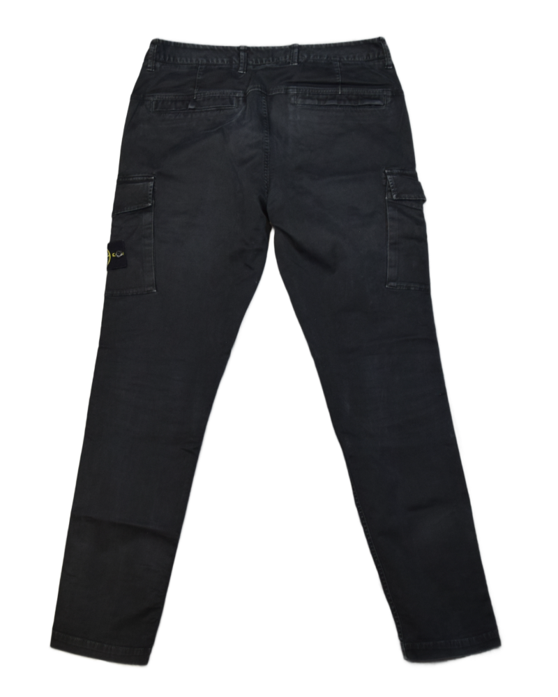 Stone Island Washed Look Cargo Black back view